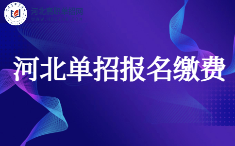 2024年河北单招报名考生如何缴费 费用是多少？