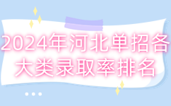 2024年河北单招各大类录取率排名