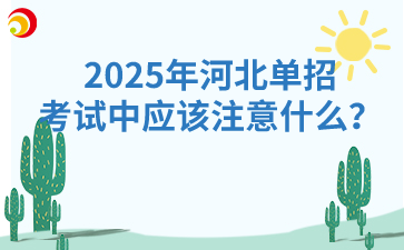 2025年河北单招考试中应该注意什么？