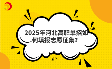 2025年河北高职单招如何填报志愿征集？