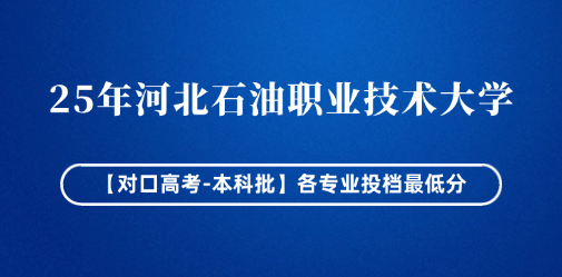 2025年河北石油职业技术大学【对口高考-本科批】各专业投档最低分