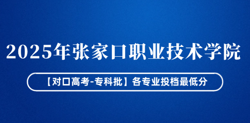 2025年张家口职业技术学院【对口高考-专科批】各专业投档最低分