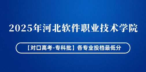 2025年河北软件职业技术学院【对口高考-专科批】各专业投档最低分