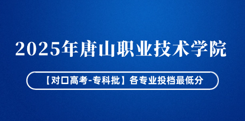 2025年唐山职业技术学院【对口高考-专科批】各专业投档最低分