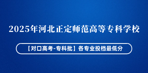 2025年河北正定师范高等专科学校【对口高考-专科批】各专业投档最低分