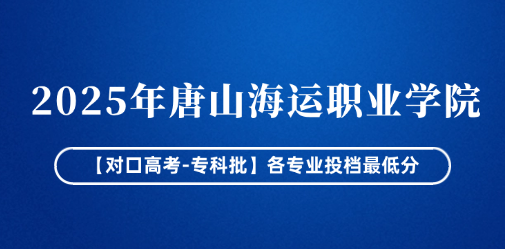 2025年唐山海运职业学院【对口高考-专科批】各专业投档最低分