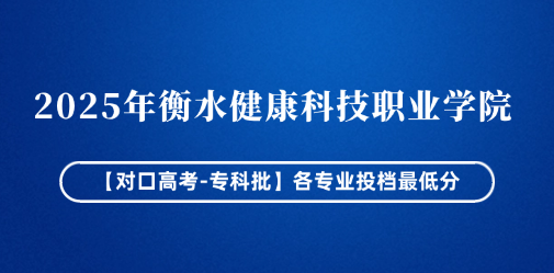 2025年衡水健康科技职业学院【对口高考-专科批】各专业投档最低分