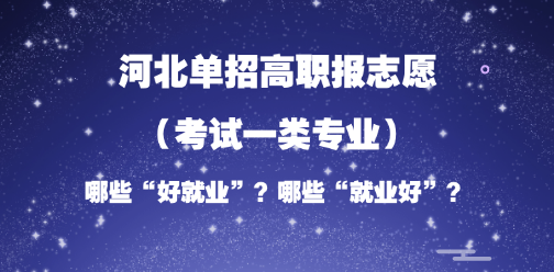 2026年河北单招志愿填报参考：考试一类“好就业”or“就业好”的专业分析！！