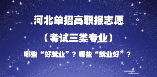 2026年河北单招志愿填报参考：考试三类“好就业”or“就业好”的专业分析！